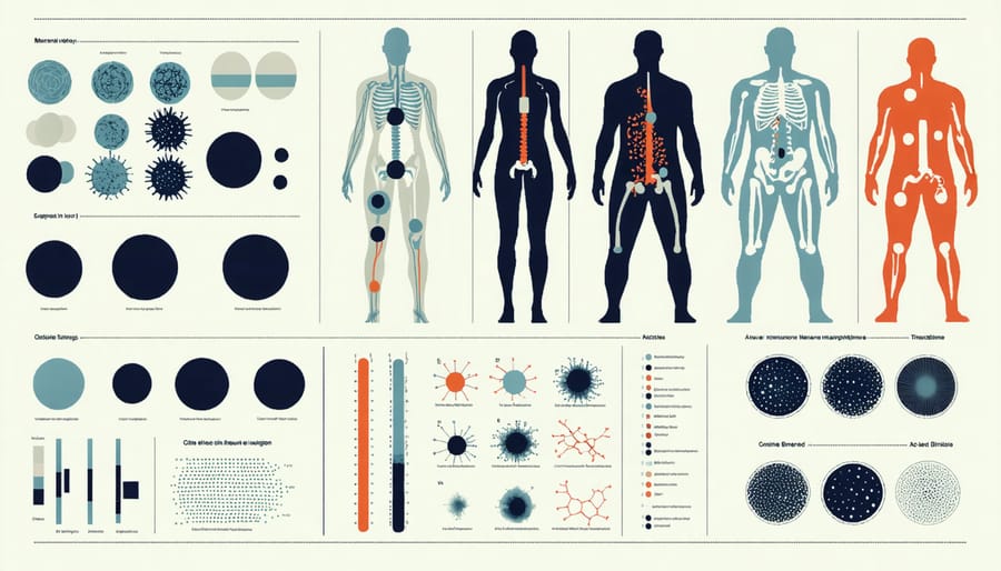 Illustration of the immune response process in the human body